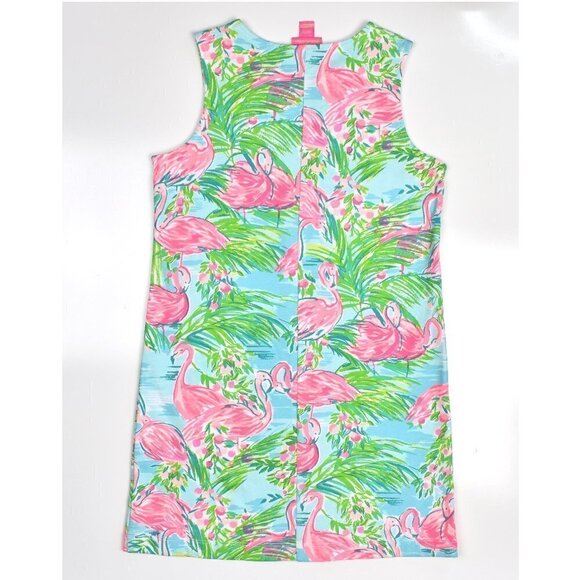Lilly Pulitzer Floridita Flamingo Mini Harper Shift Dress L 8-10 - Picture 2 of 7